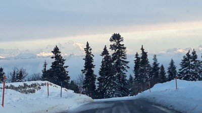 Retour sur route assez congérisée.