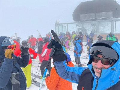 Saturday night fever en haut des pistes avant le départ du Derby