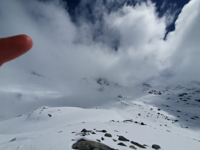 Mont Gebroulaz 3600, l'un des points de destination les plus prisé, pour moi ce sera redescente