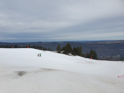 Arrivée du télécabine Cateline à 1400m le matin